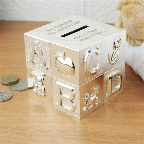 metal engraved keepsake box baby abc|Abc Money Box .